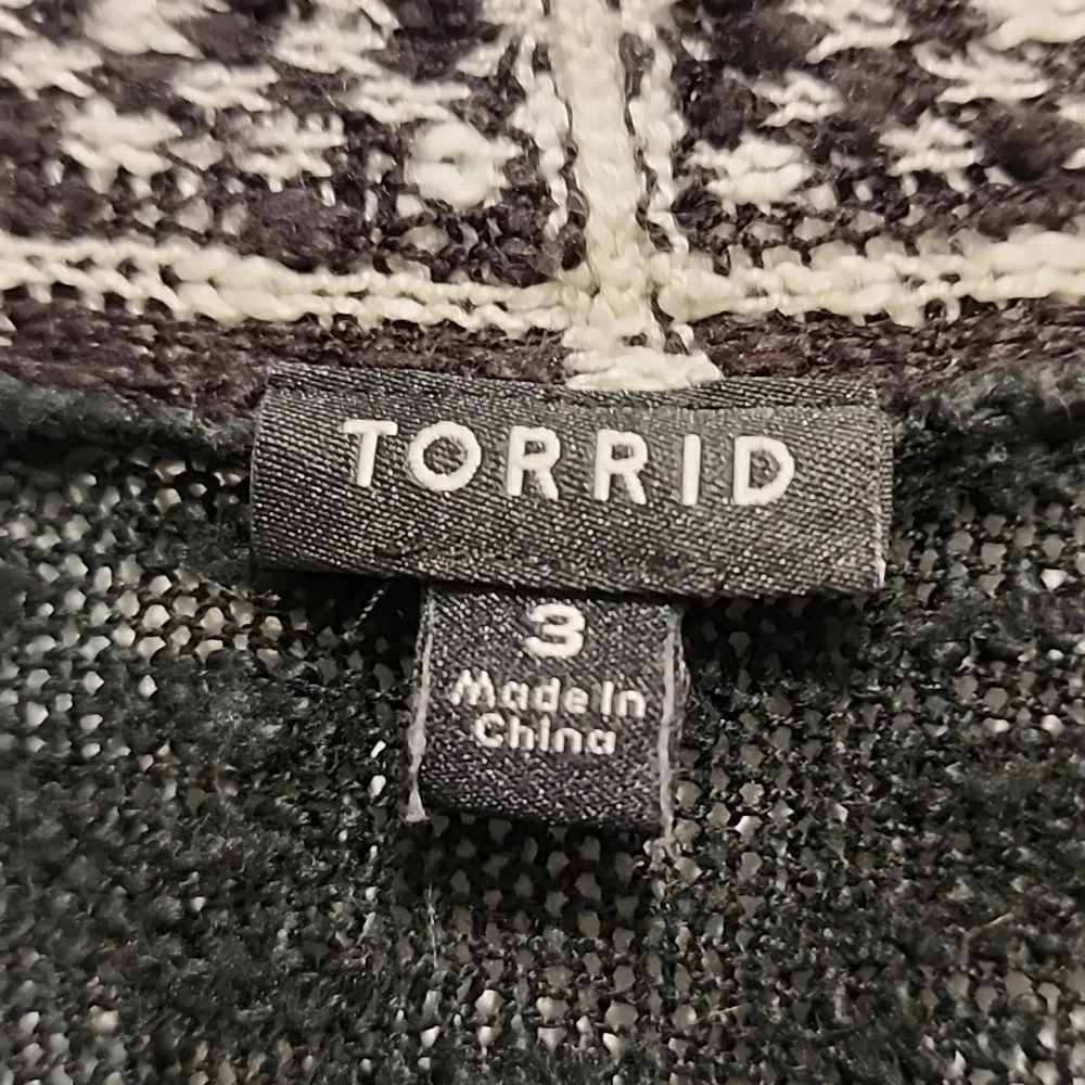 Torrid Black and White Cardigan - Picture 3 of 5